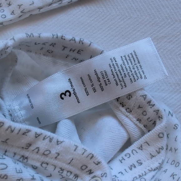 carter's 2-pack kimono style cotton long sleeve bodysuit bundle 3 months baby - Picture 6 of 7